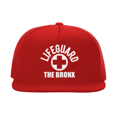 Bronx USA Lifeguard Trucker Hat Front in Red