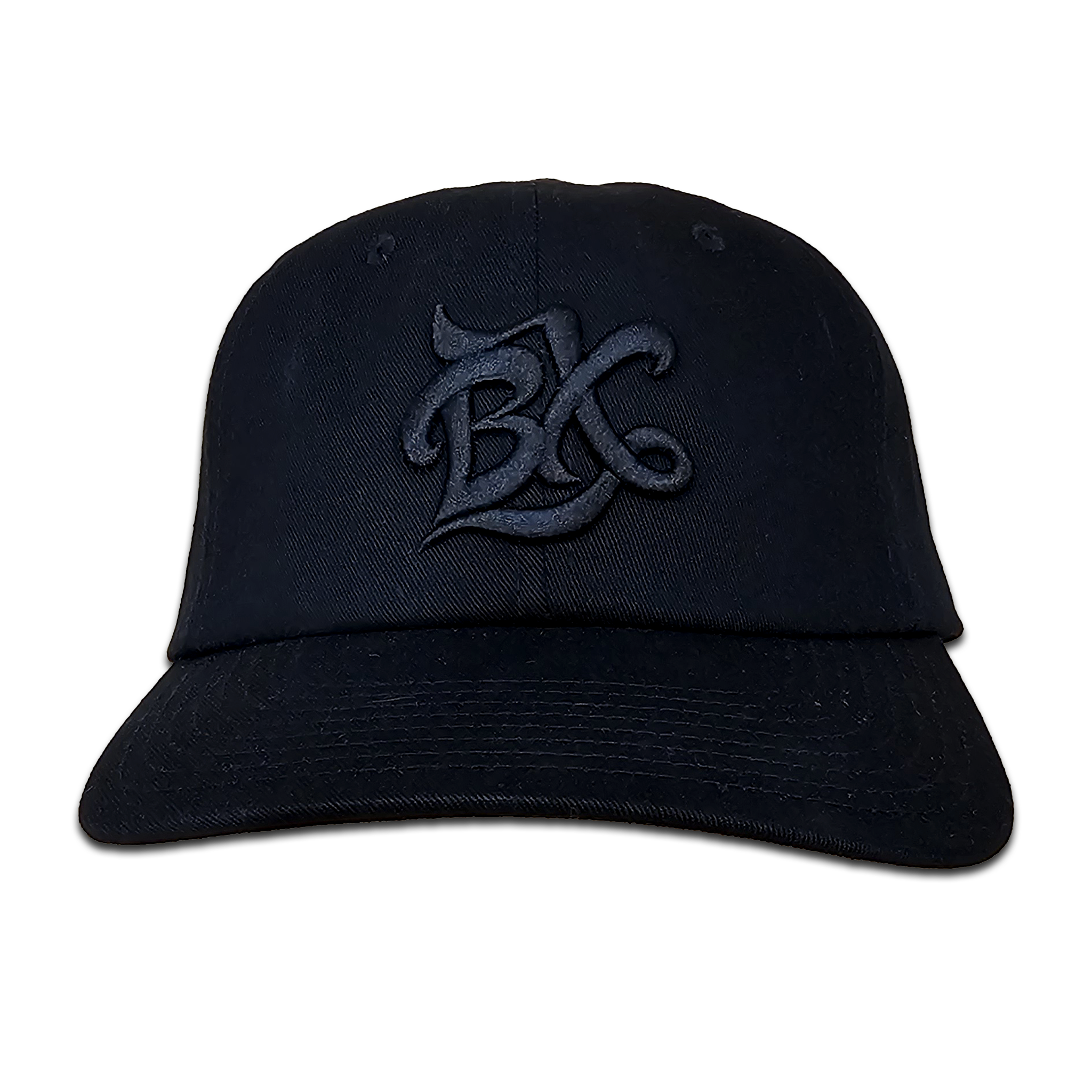 BX Wave Dad Hat in Black/Black Front