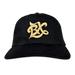 BX Wave Dad Hat in Black/Metallic Gold Front