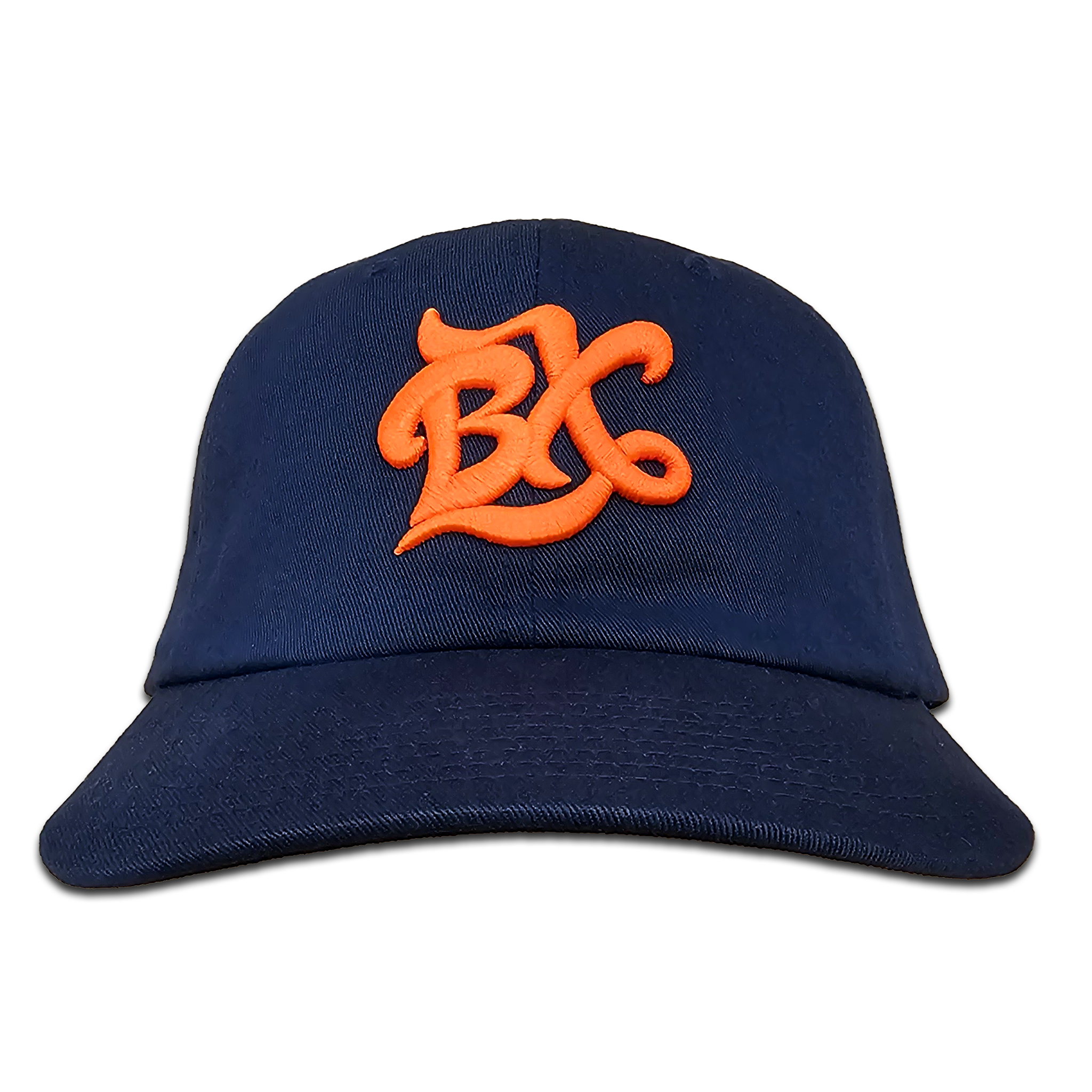 BX Wave Dad Hat in Navy/Orange Front