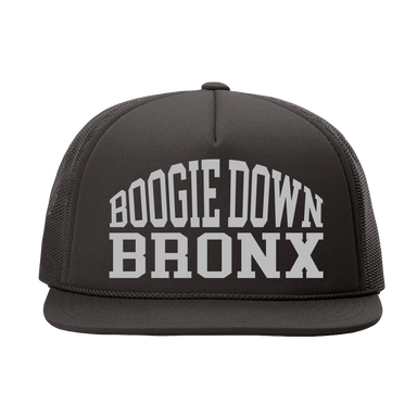 Boogie Down Bronx Reflective Trucker Hat Front