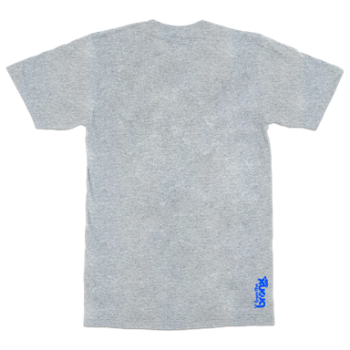 Bronx Collegiate T-Shirt Gray with Blue Design Back
