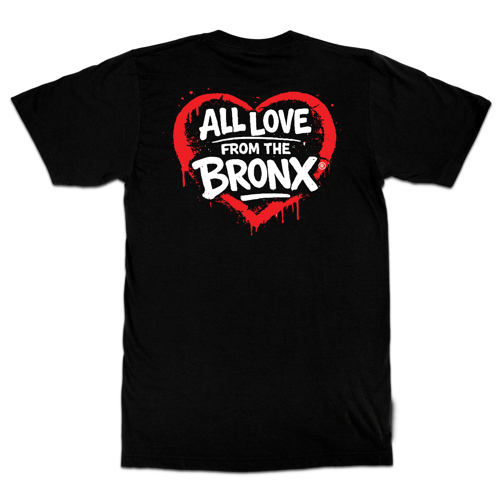 All Love From The Bronx Black T-Shirt Back