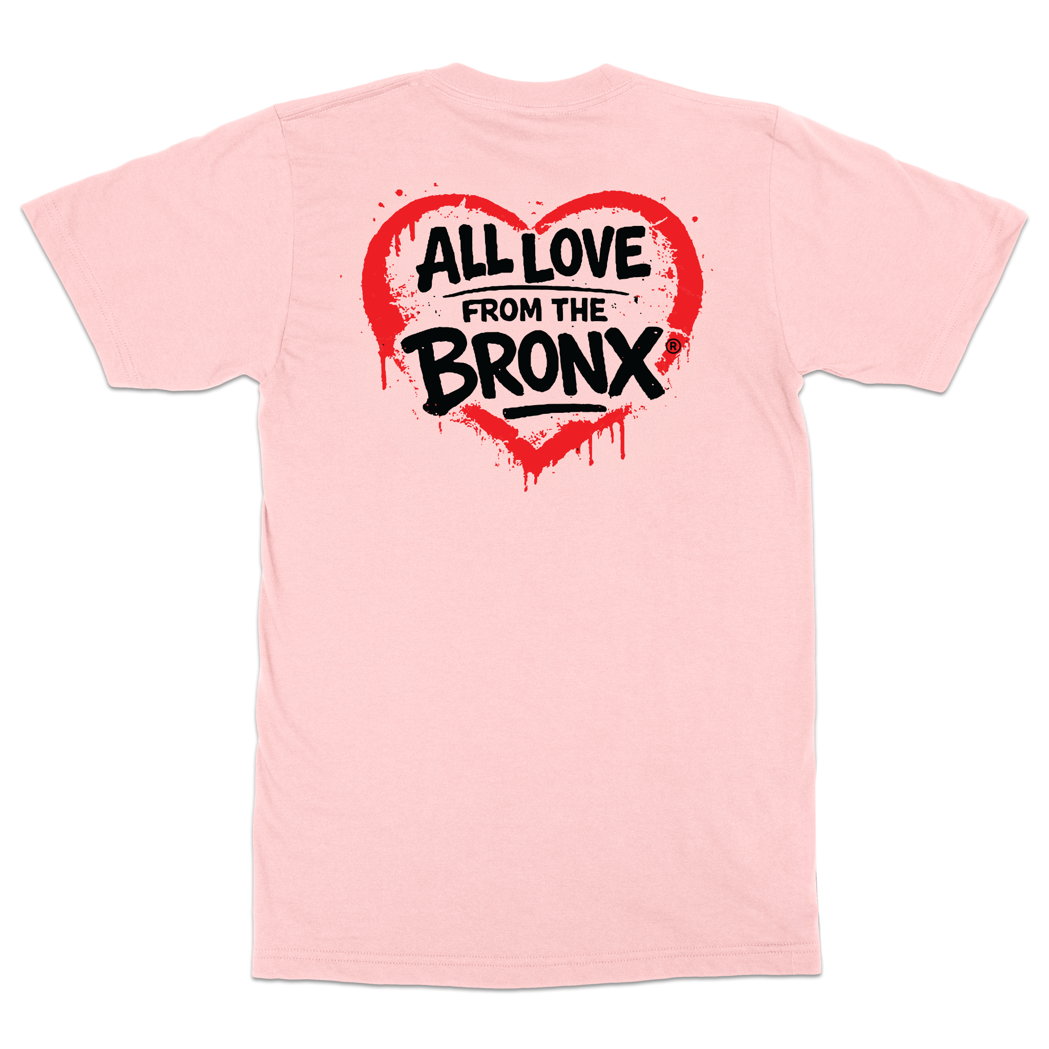 All Love From The Bronx Pink T-Shirt Back