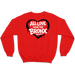 All Love From The Bronx Red Crewneck Back