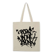 "Born" in The Bronx! Paint Splatter Tote Front in Black on Natural