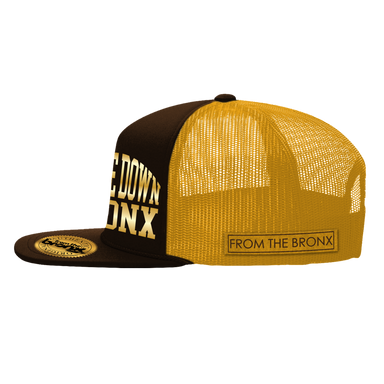 Boogie Down Bronx Gold Trucker Hat Side
