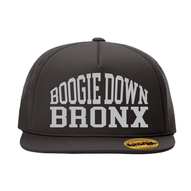 Boogie Down Bronx Reflective Trucker Hat Front