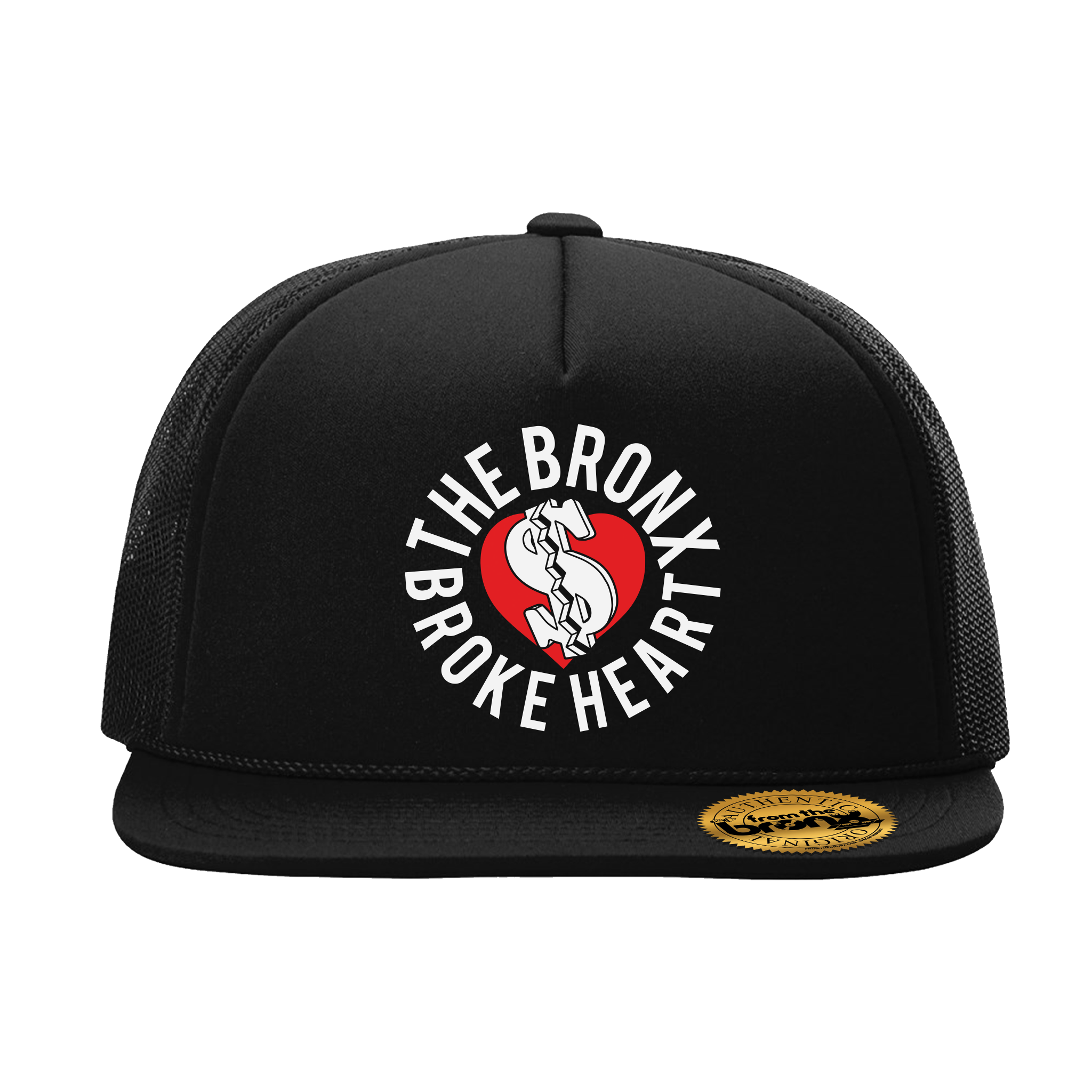 Broke Heart Club Black Trucker Hat Front