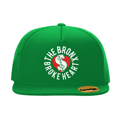 Broke Heart Club Green Trucker Hat Front