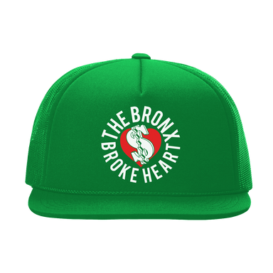 Broke Heart Club Trucker Hat Front in Green