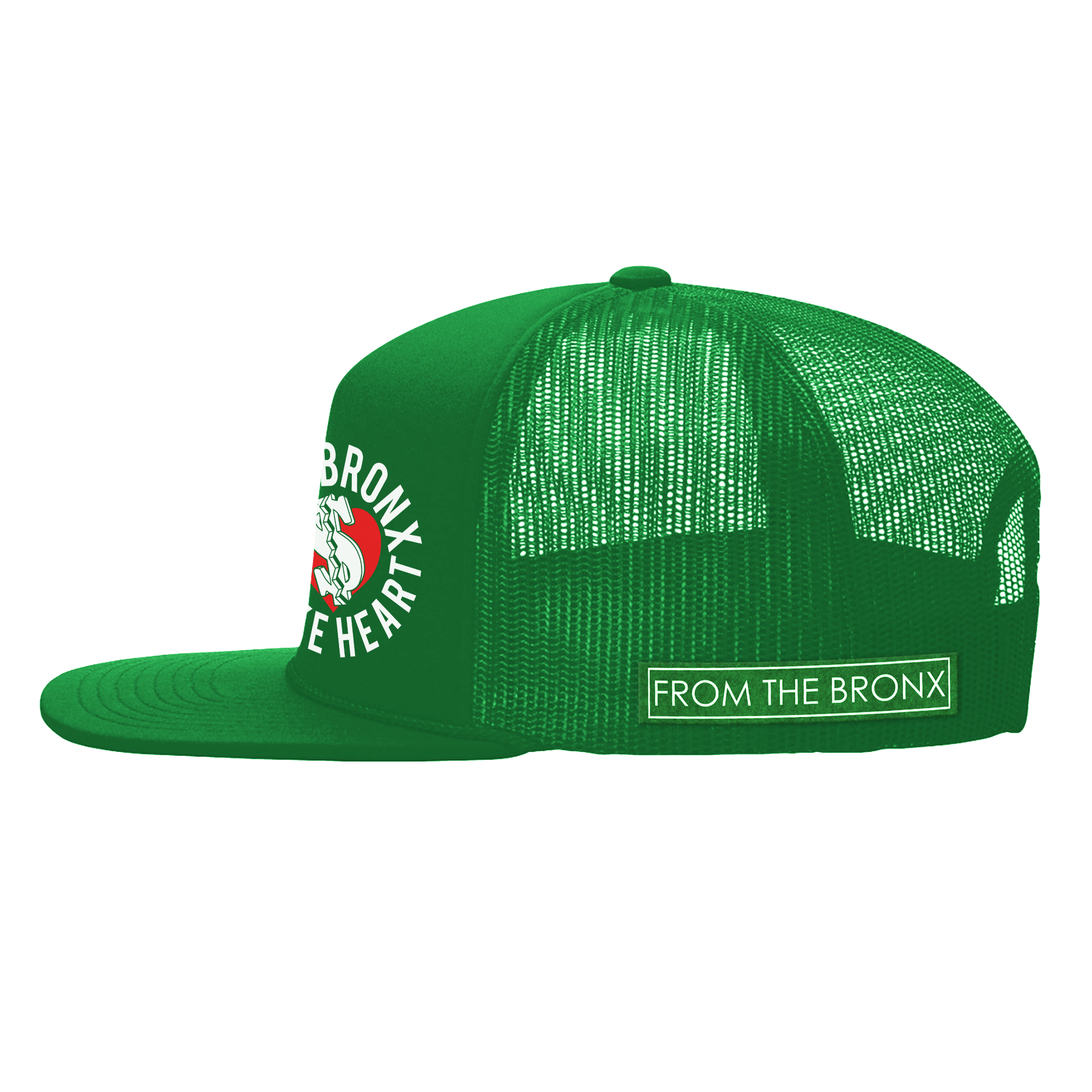 Broke Heart Club Trucker Hat Side in Green
