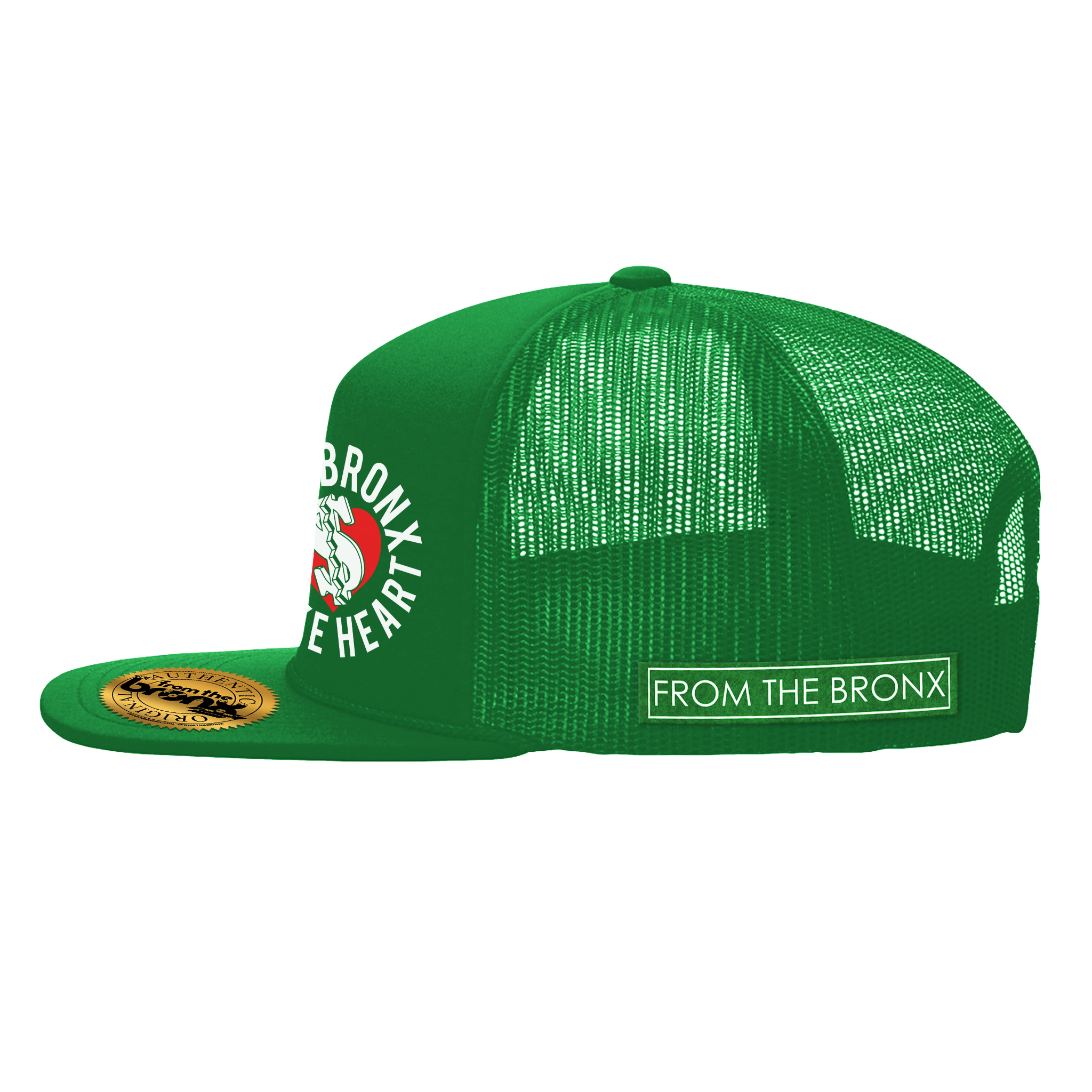 Broke Heart Club Green Trucker Hat Side