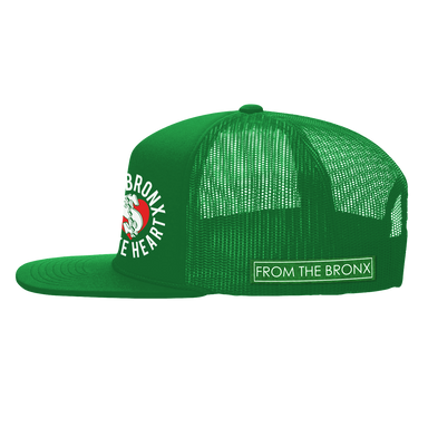 Broke Heart Club Trucker Hat Side in Green