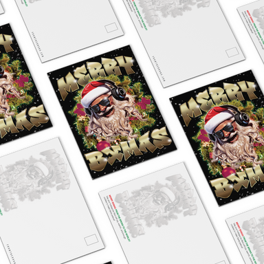 Merry BXmas Holiday Postcard Front & Back