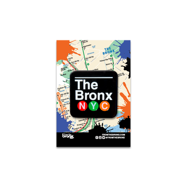 Bronx NYC Hard Enamel Pin on Backing Card