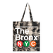 The Bronx NYC Tote Front in Black/Canvas Tie Dye