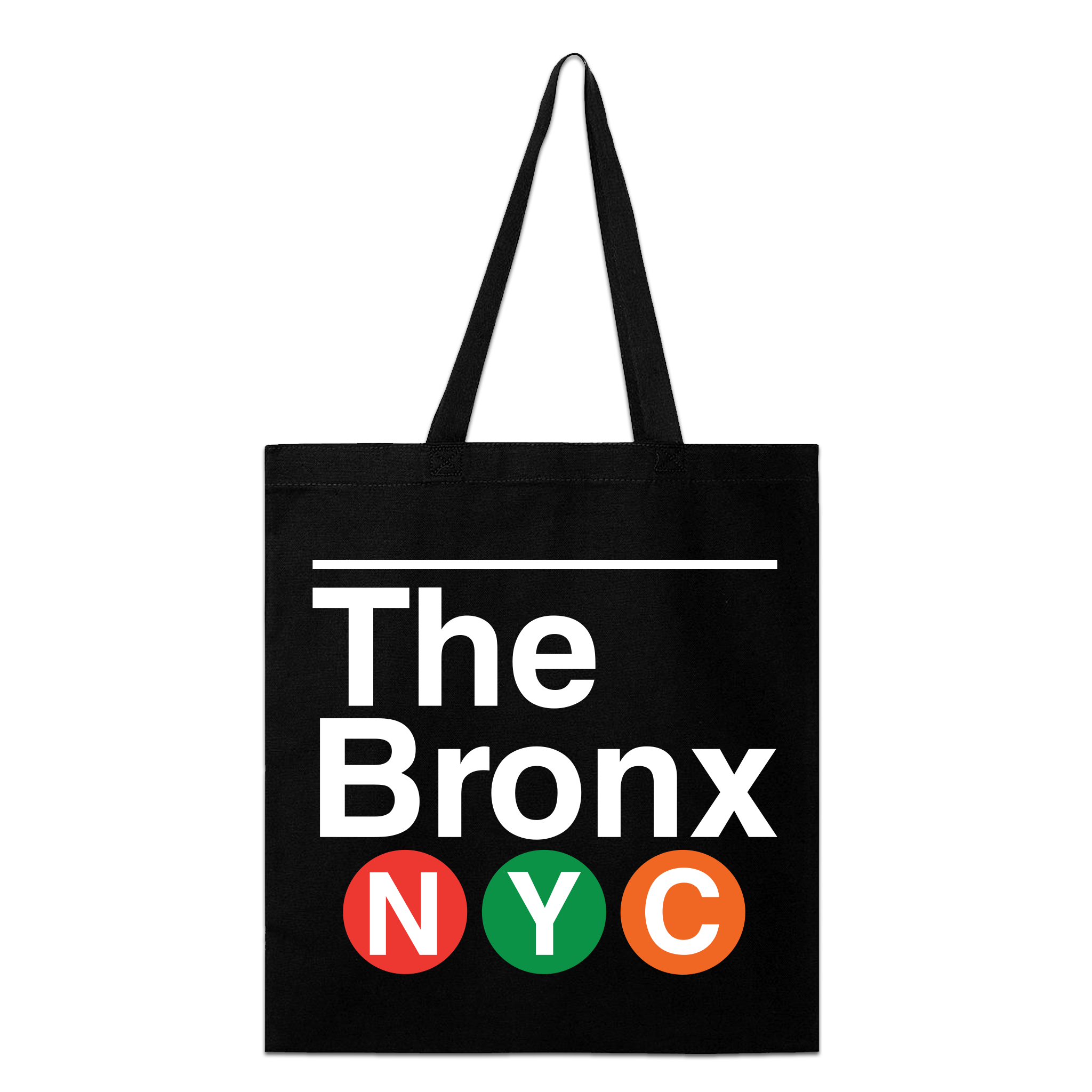 The Bronx NYC Tote Front in Black