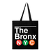 The Bronx NYC Tote Front in Black