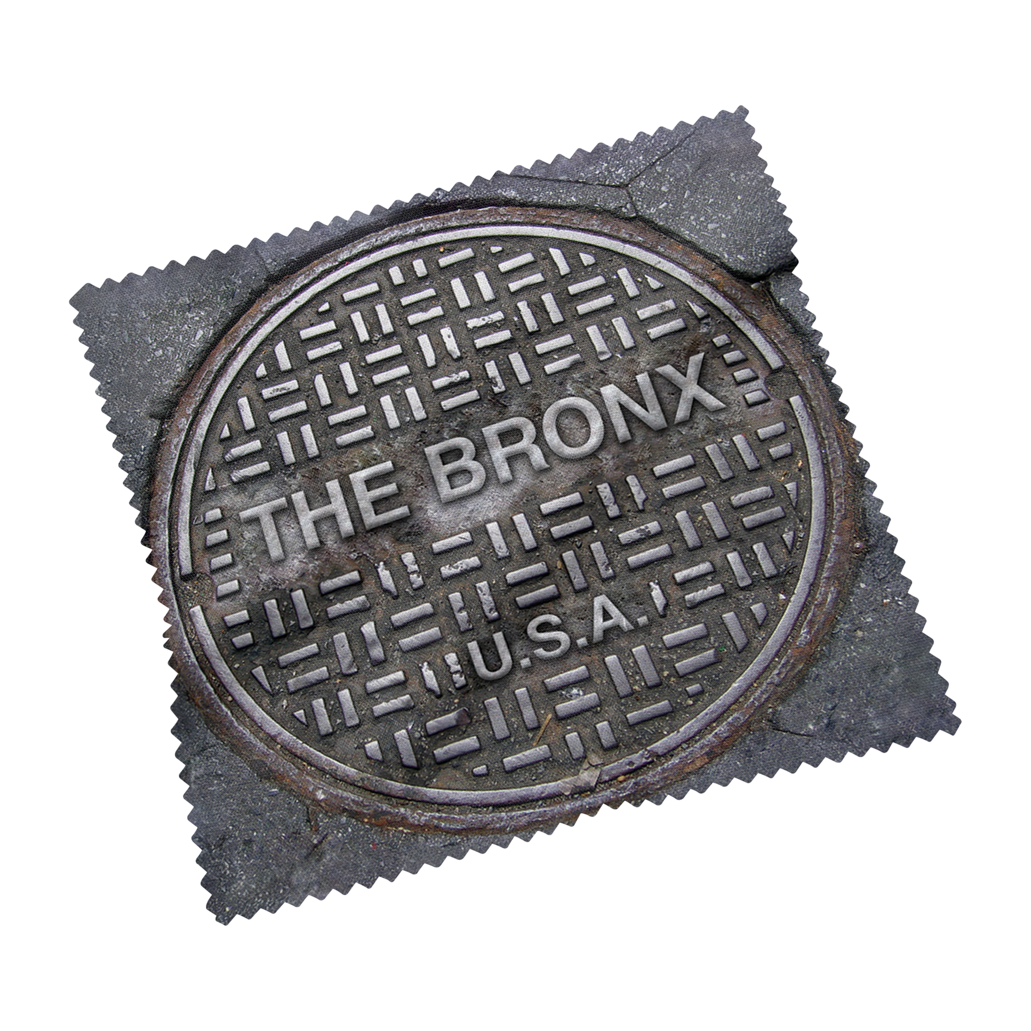 Bronx USA Sewer Cover Microfiber Cloth Front
