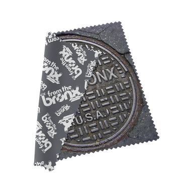 Bronx USA Sewer Cover Microfiber Cloth Back