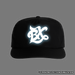 BX Wave Reflective Surf Cap in Black Front with Simulated Reflection