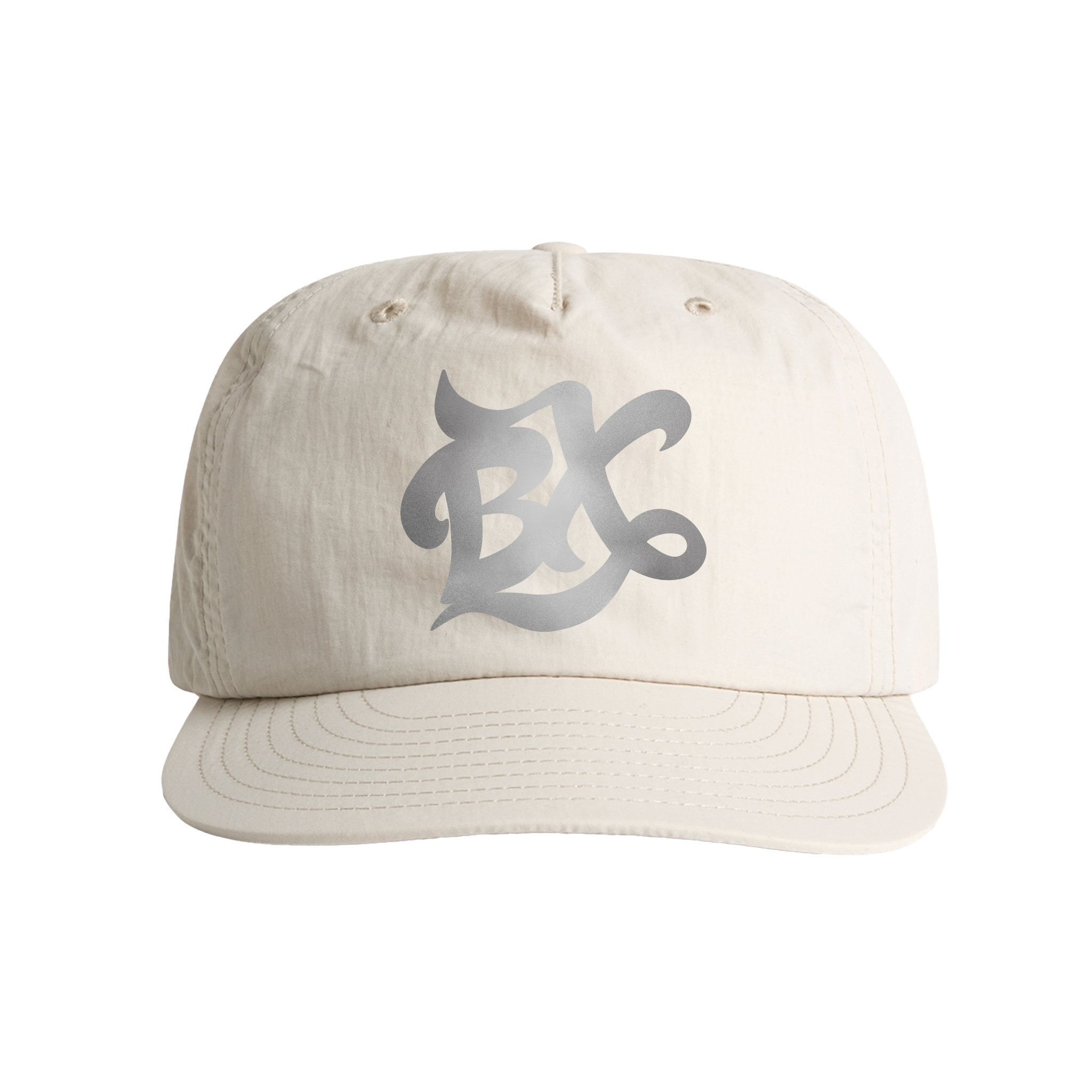 BX Wave Reflective Surf Cap in Bone White Front