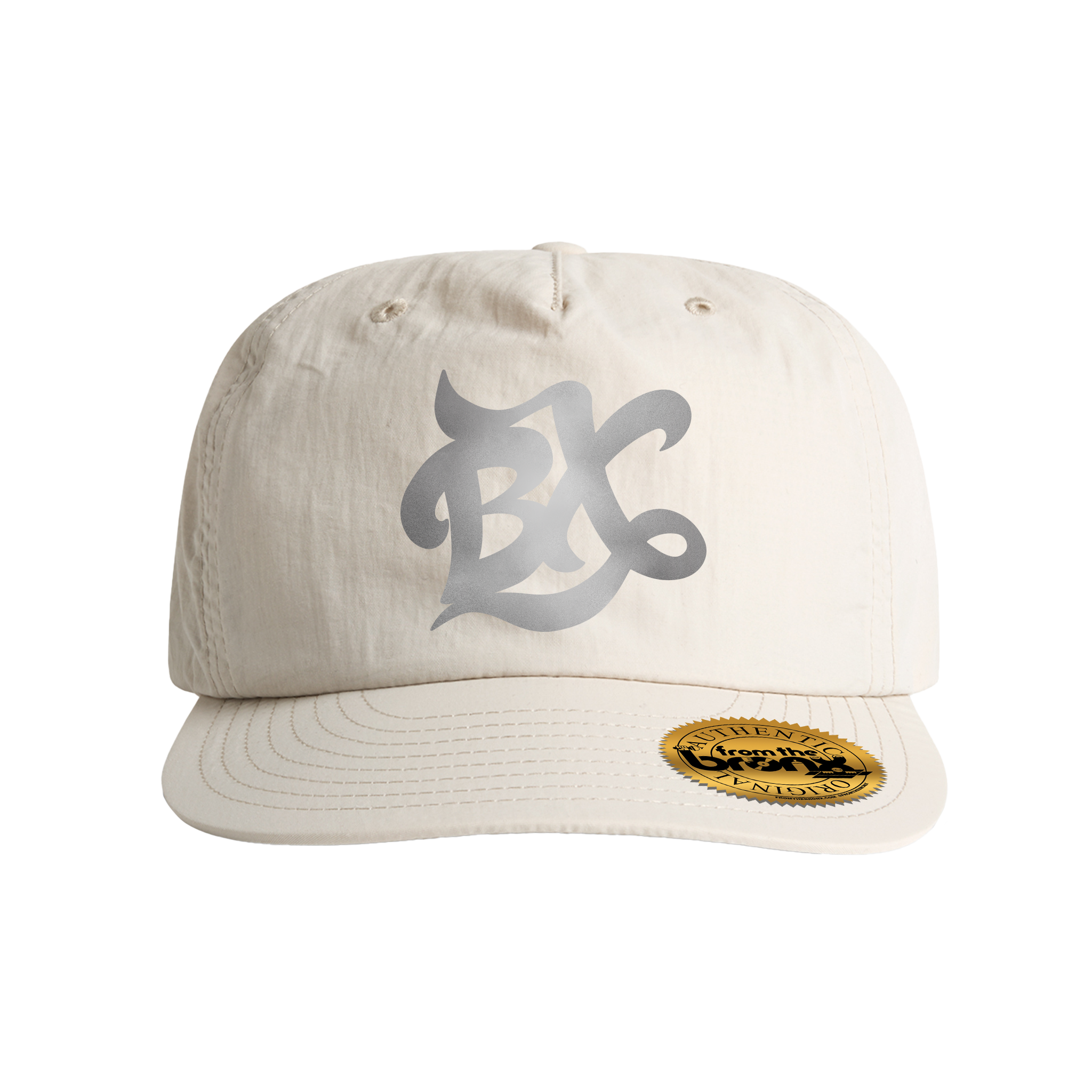 BX Wave Reflective Bone White Surf Cap Front