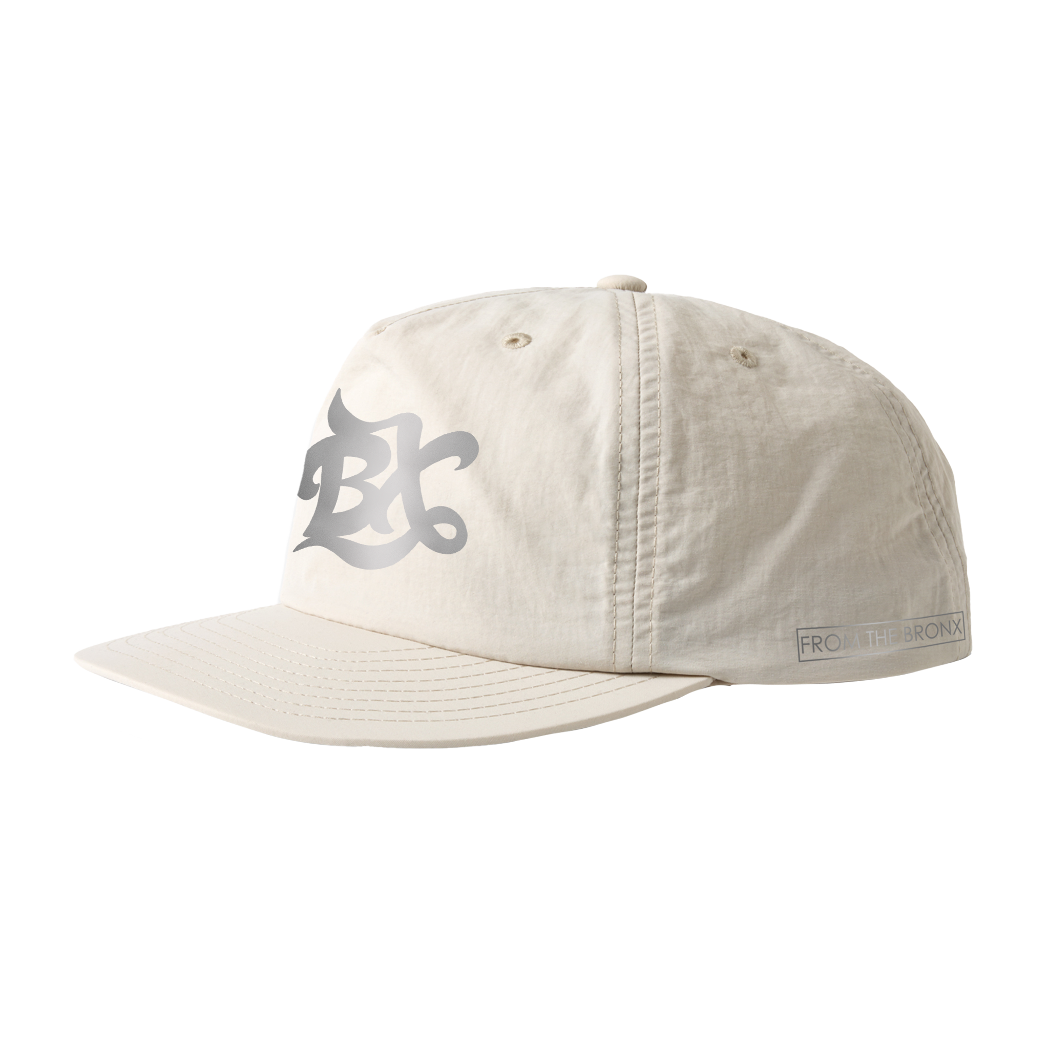BX Wave Reflective Surf Cap in Bone White Side
