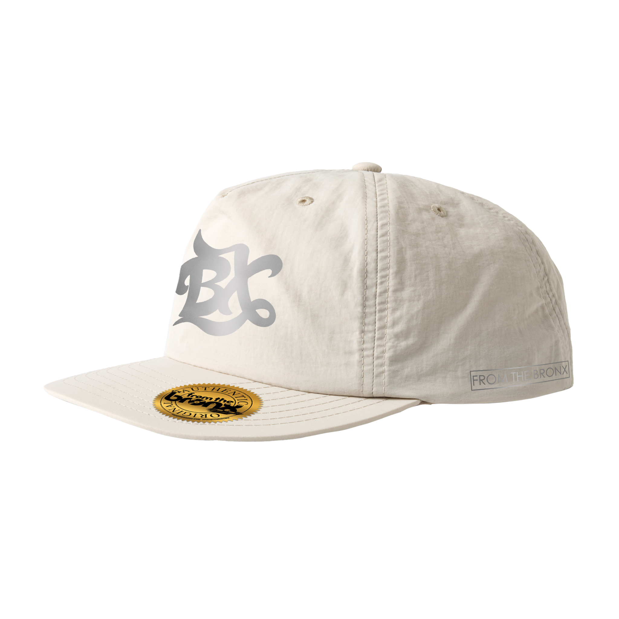 BX Wave Reflective Bone White Surf Cap Side