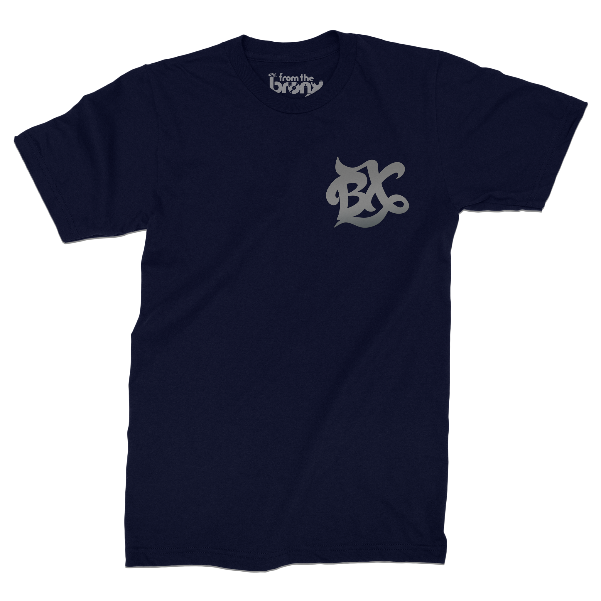 BX Wave Reflective T-Shirt Front in Navy