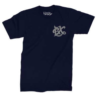 BX Wave Reflective T-Shirt Front in Navy