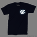 BX Wave Reflective T-Shirt Front in Navy with Simulated Reflection