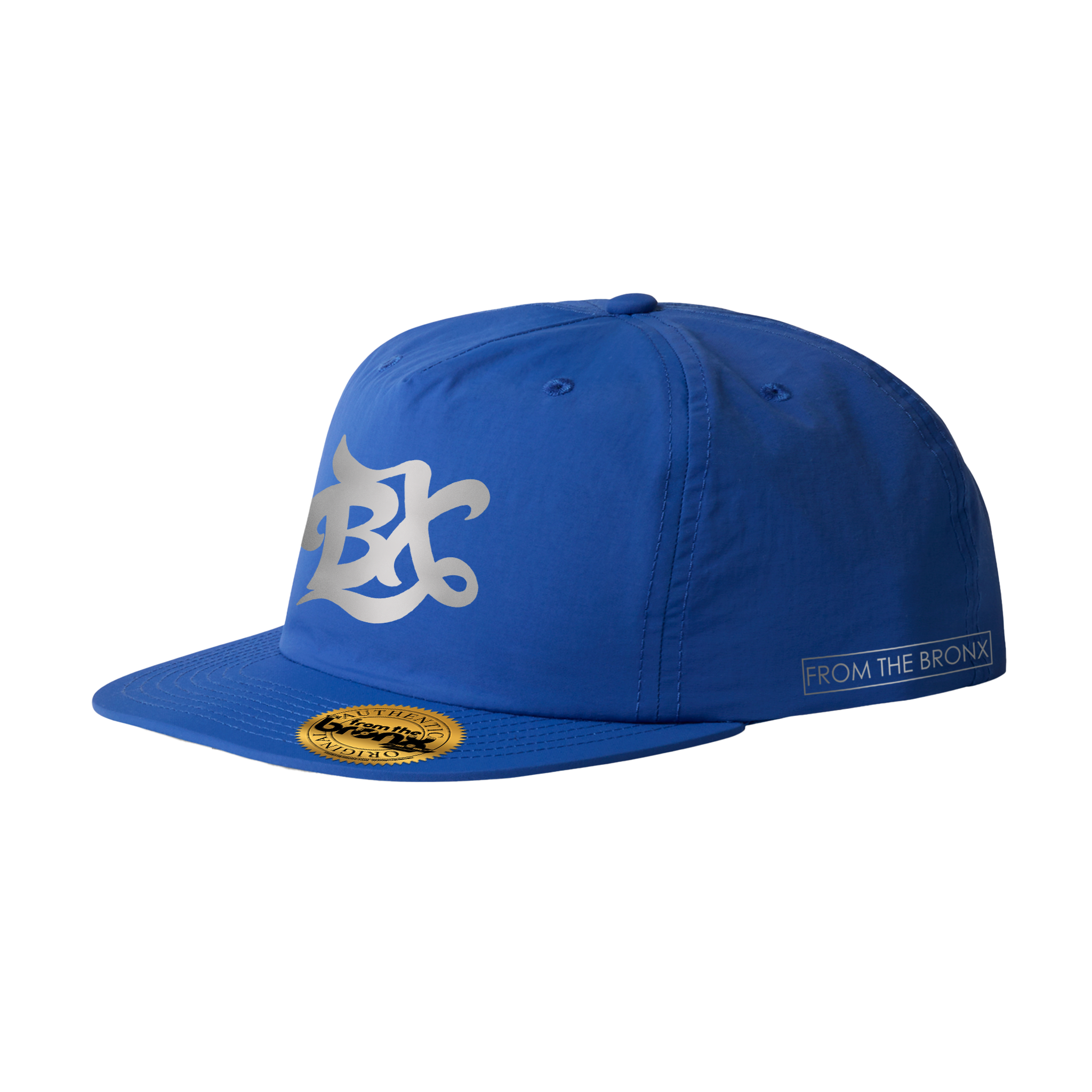 BX Wave Reflective Royal Blue Surf Cap Side
