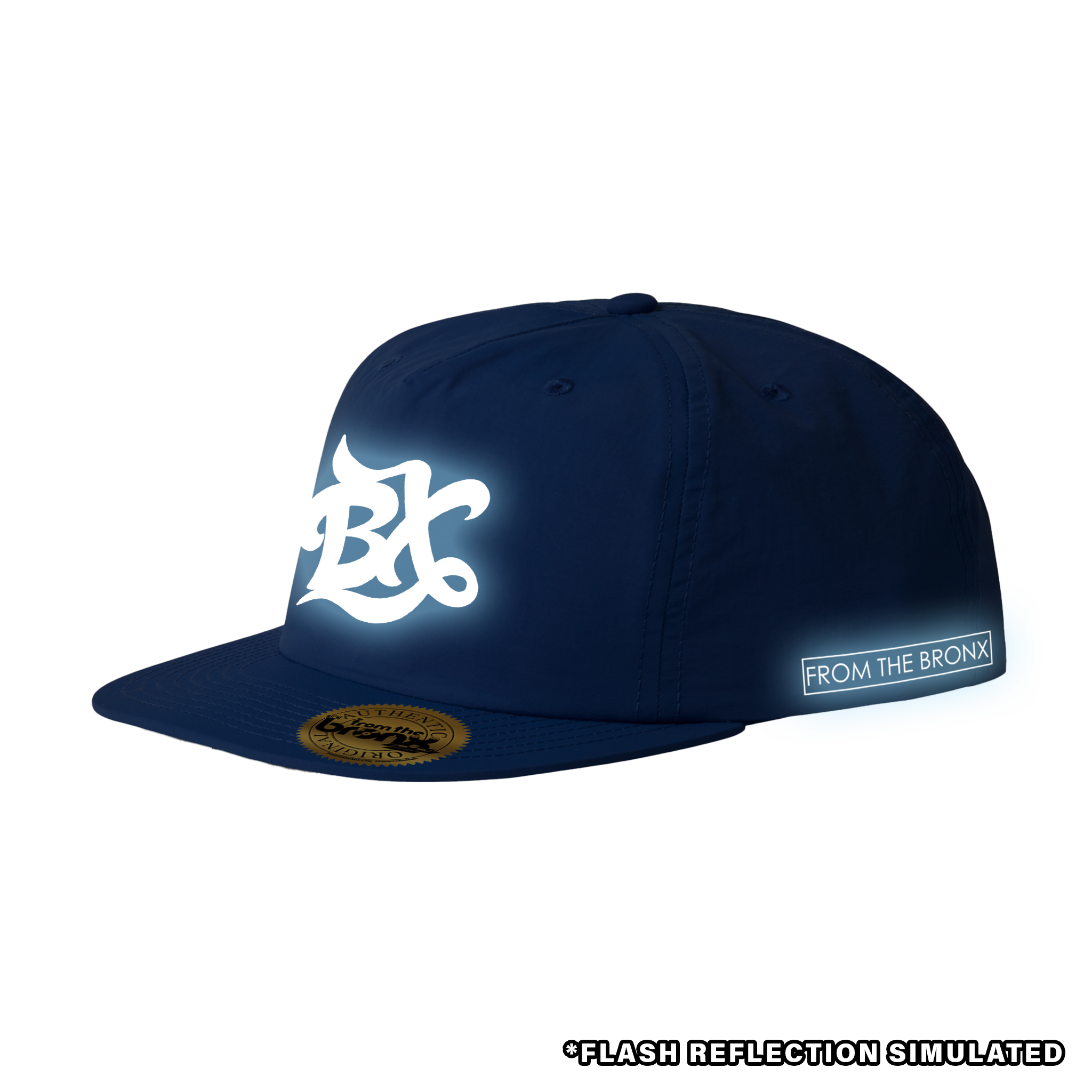BX Wave Reflective Royal Blue Surf Cap with Simulated Reflection Side