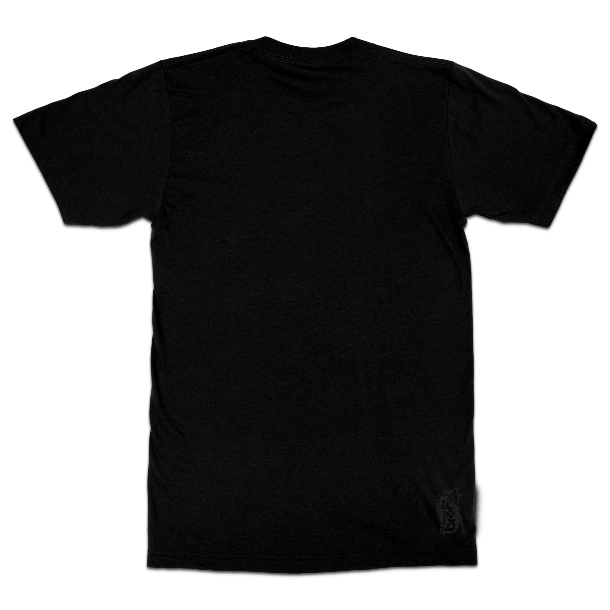 "Born" in The Bronx! Paint Splatter Black T-Shirt (Black Logo) Back