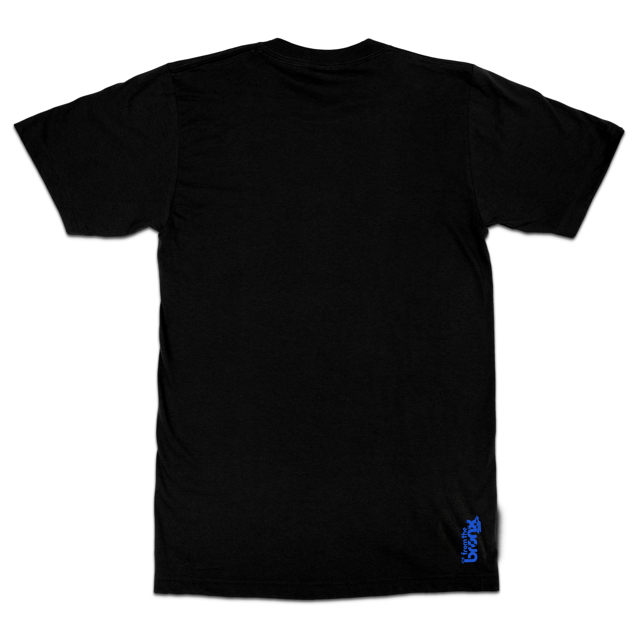 Bronx Collegiate Black T-Shirt (Blue Logo) Back