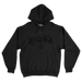 Bronx Collegiate Hoodie Black with Black Graphite Design Front