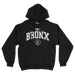 Bronx Collegiate Hoodie Black with White Design Front