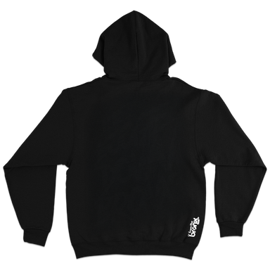 Bronx Collegiate Hoodie Black with White Design Back
