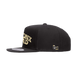 Bronx Dad Snapback Hat Black with Beige Text Side
