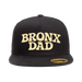 Bronx Dad Black Snapback (Beige Logo) Front
