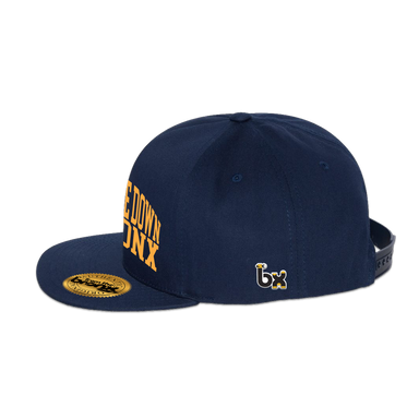 Boogie Down Bronx Navy Snapback (Yellow Logo) Side