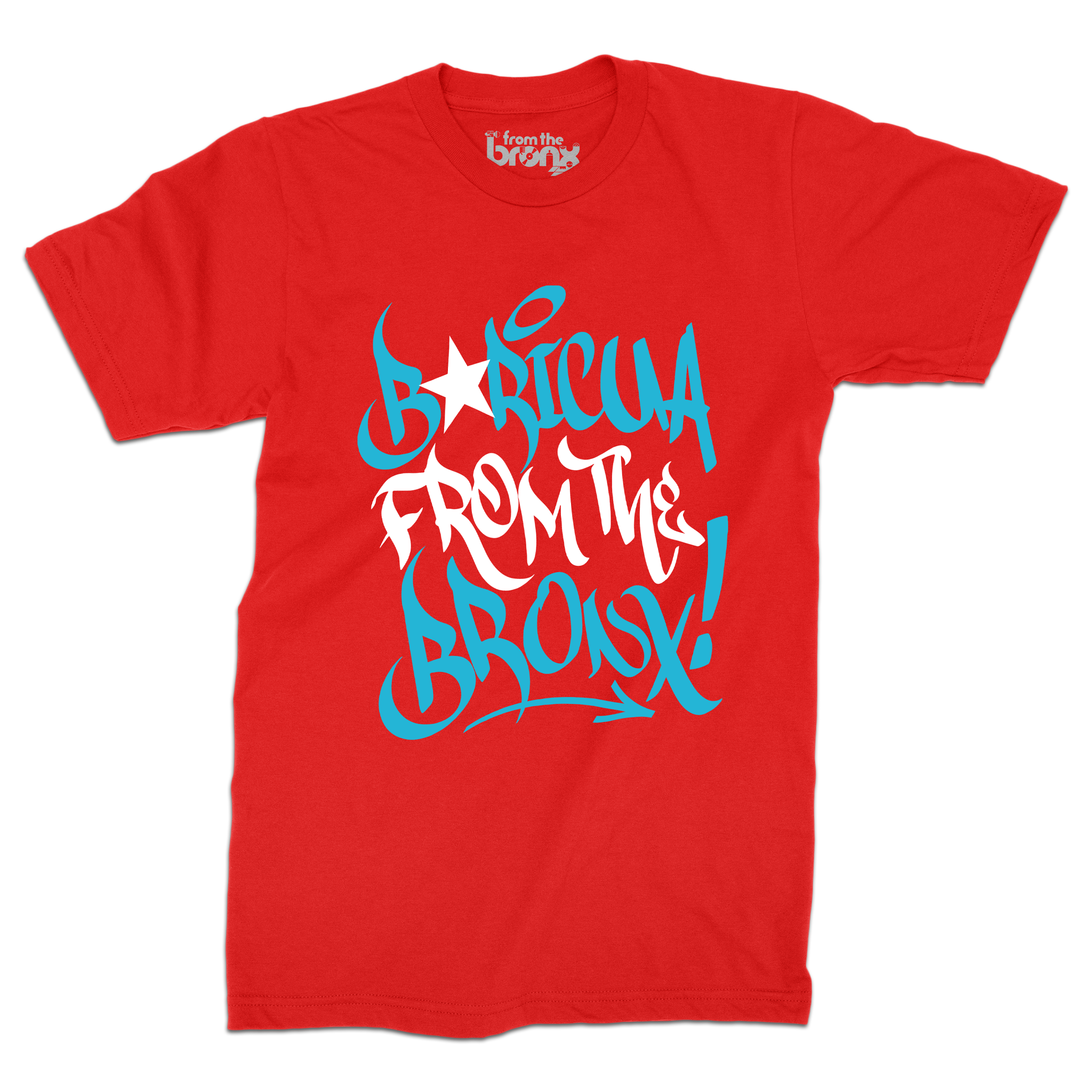 Boricua From The Bronx T-Shirt Red Front