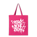 "Born" in The Bronx! Paint Splatter Tote Front in White on Pink