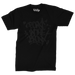 "Born" in The Bronx! Paint Splatter Black T-Shirt (Black Logo) Front