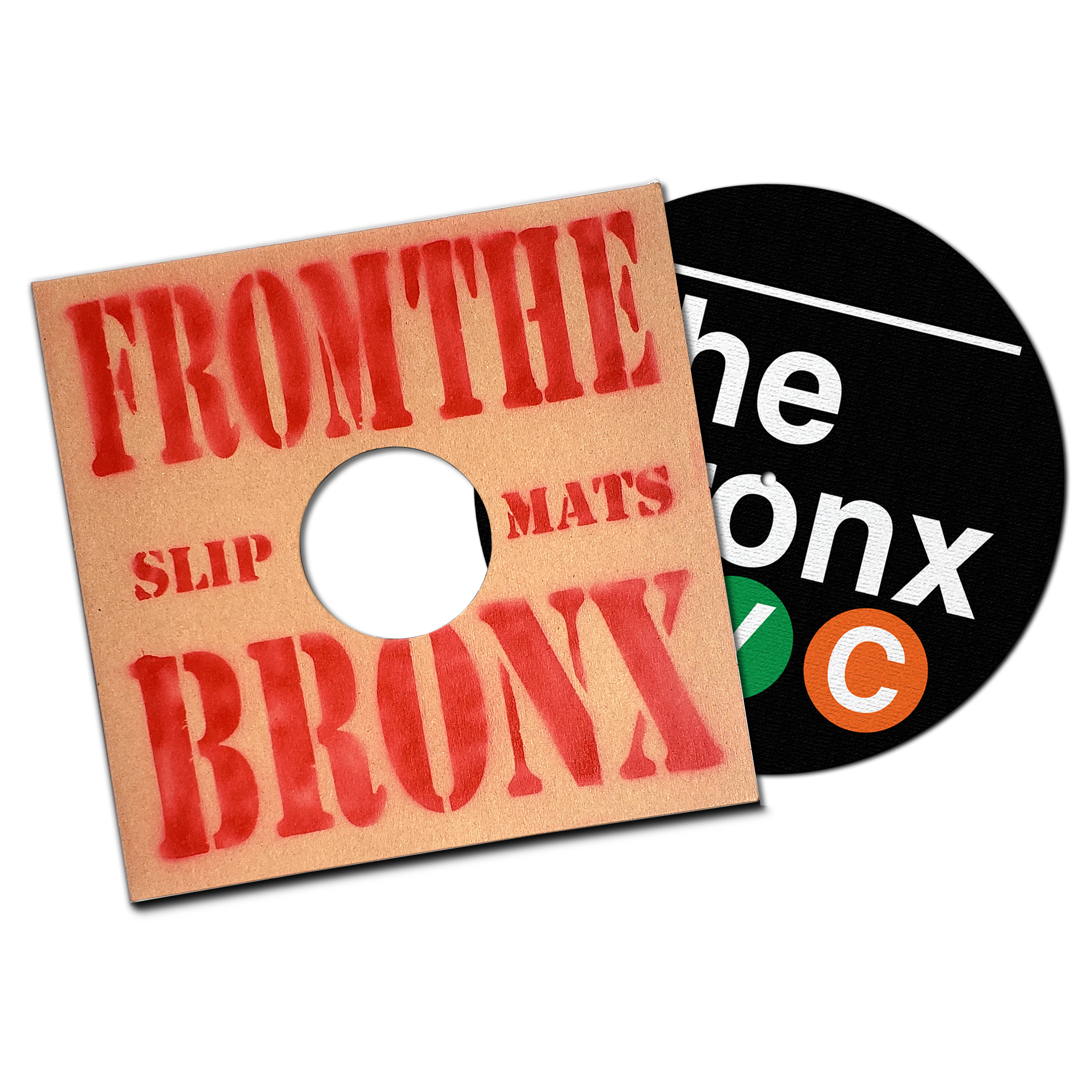 Bronx NYC Subway Slip Mat with Record Jacket