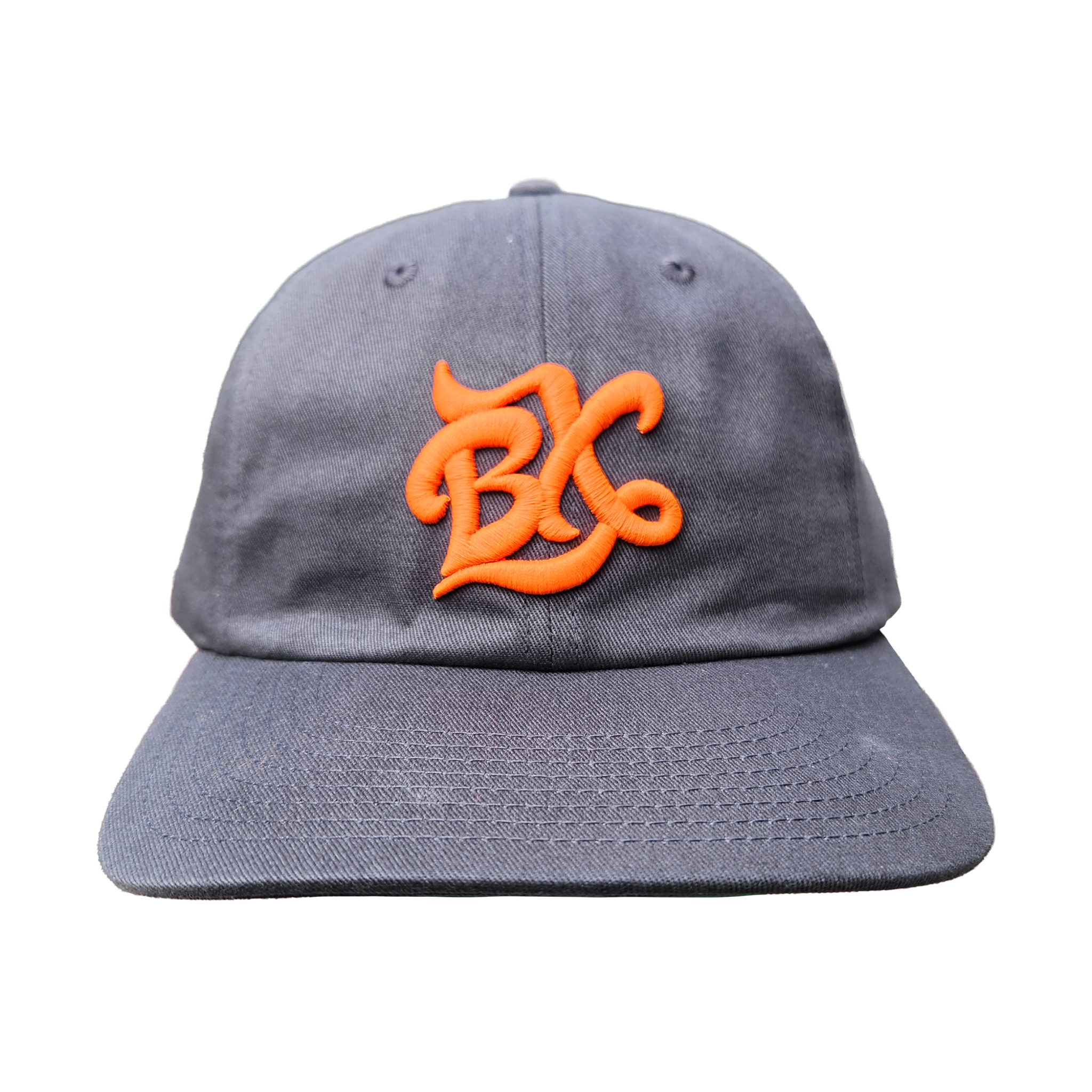 BX Wave Dad Hat in Charcoal/Orange Front
