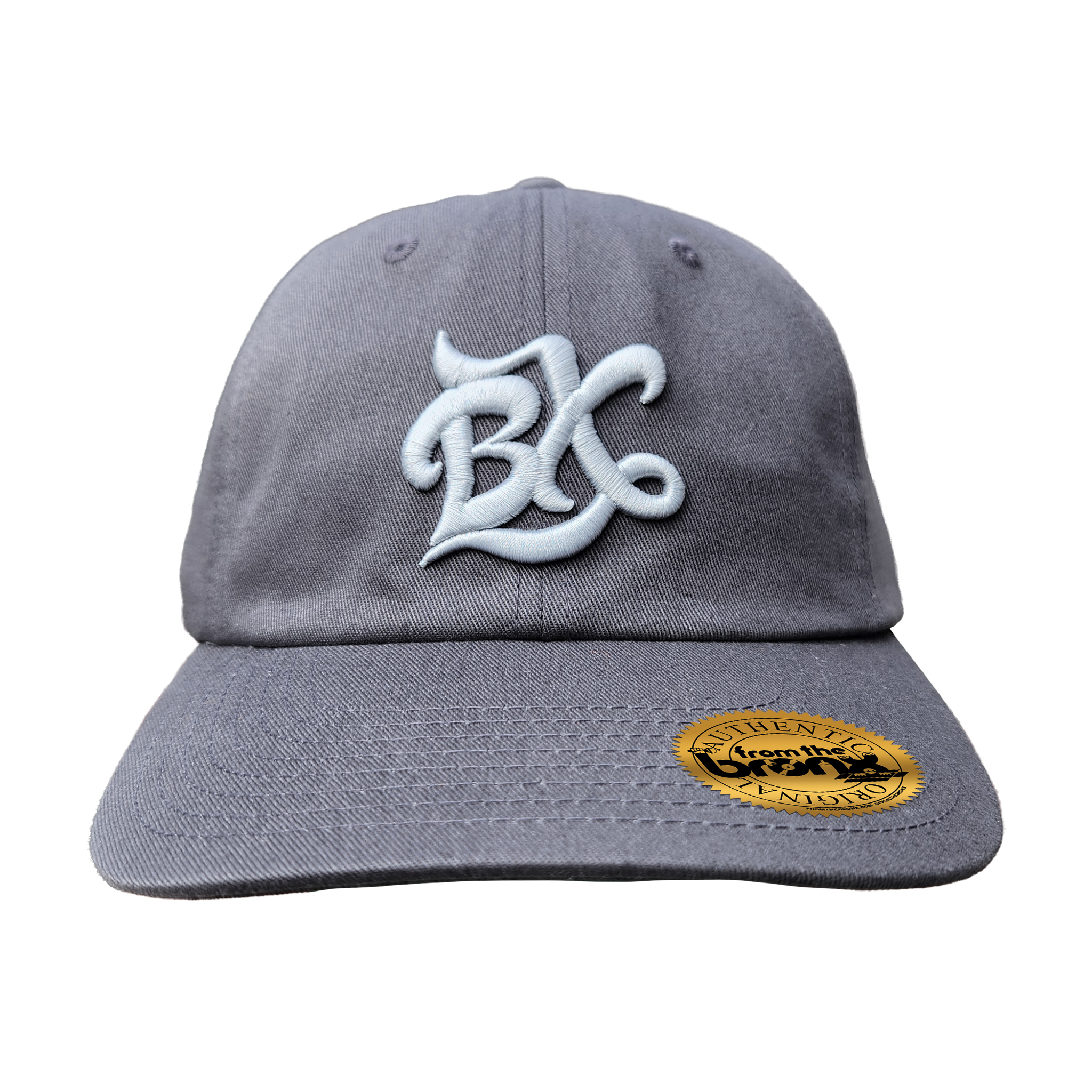 BX Wave Charcoal Dad Hat (Light Silver Logo) Front