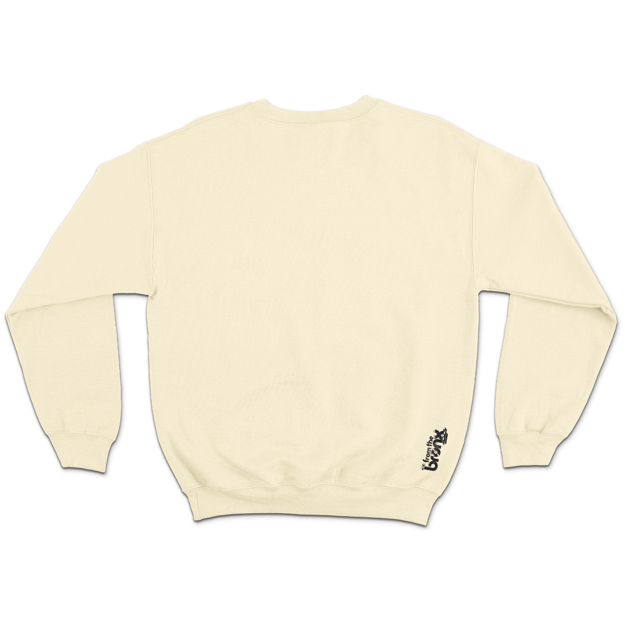 Bronx Collegiate Mid Weight Crewneck Bone White Back